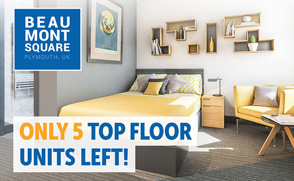 Beaumont Square, Plymouth, UK - Only 5 Top Floor Units Left!