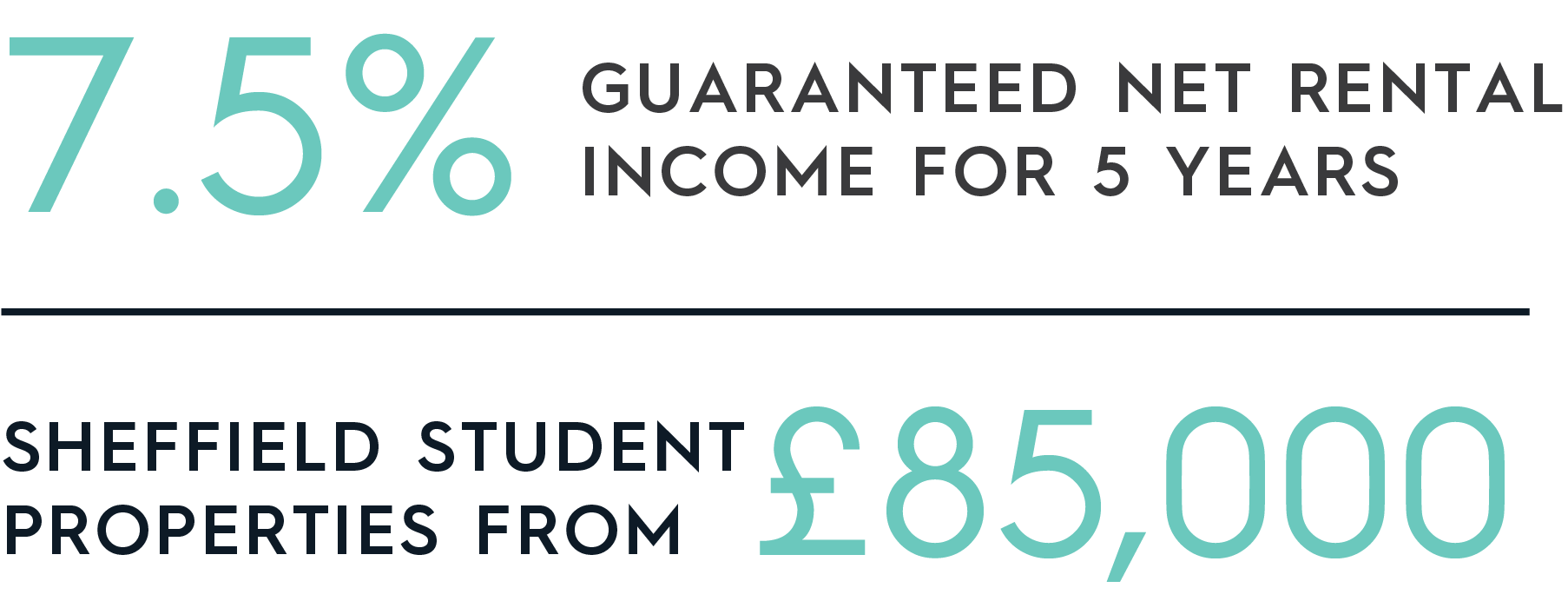 7.5% guaranteed net rental income OVER 5 years | Sheffield student apartments from £85,000