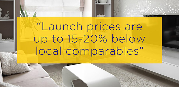 Launch prices are up to 15-20% below local comparables