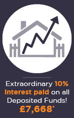 Extraordinary 10% Interest paid on all Deposited Funds! £7,668*
