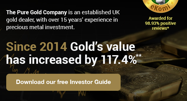 Since 2014 Gold's value has increased by 117.4% - Download our free Investor Guide