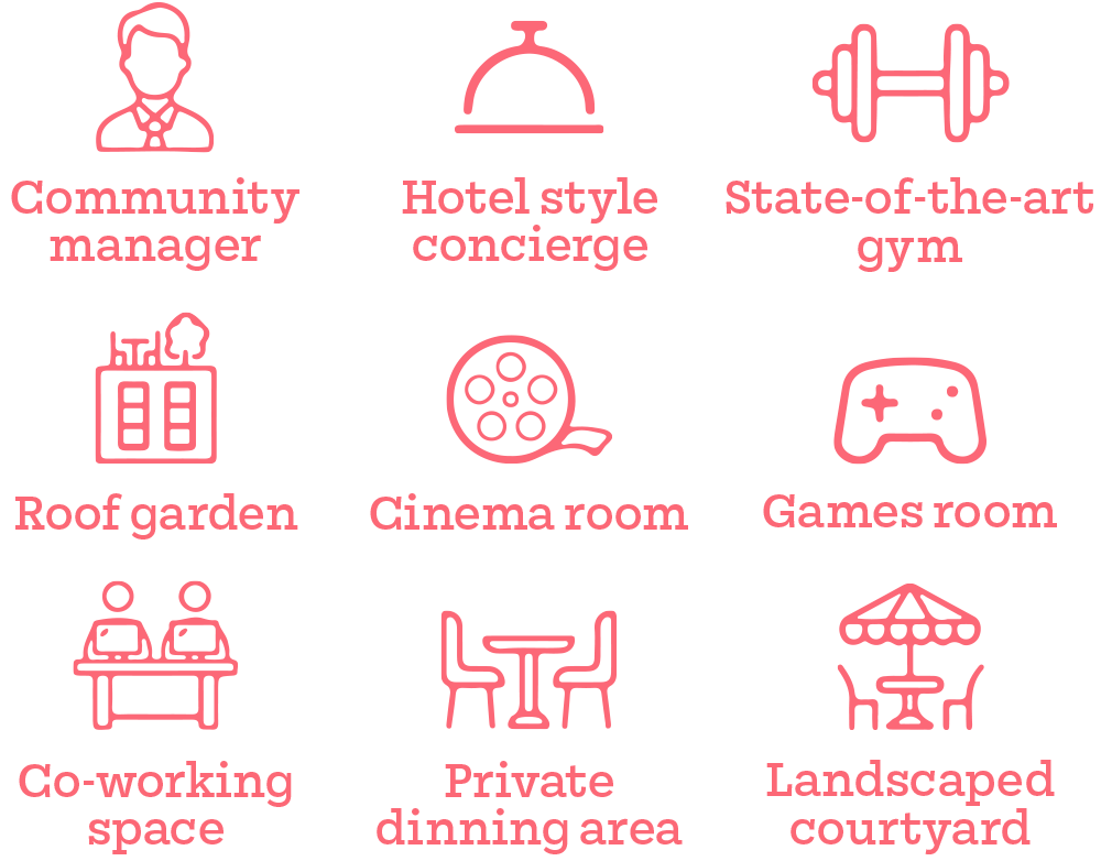 hotel style amenities