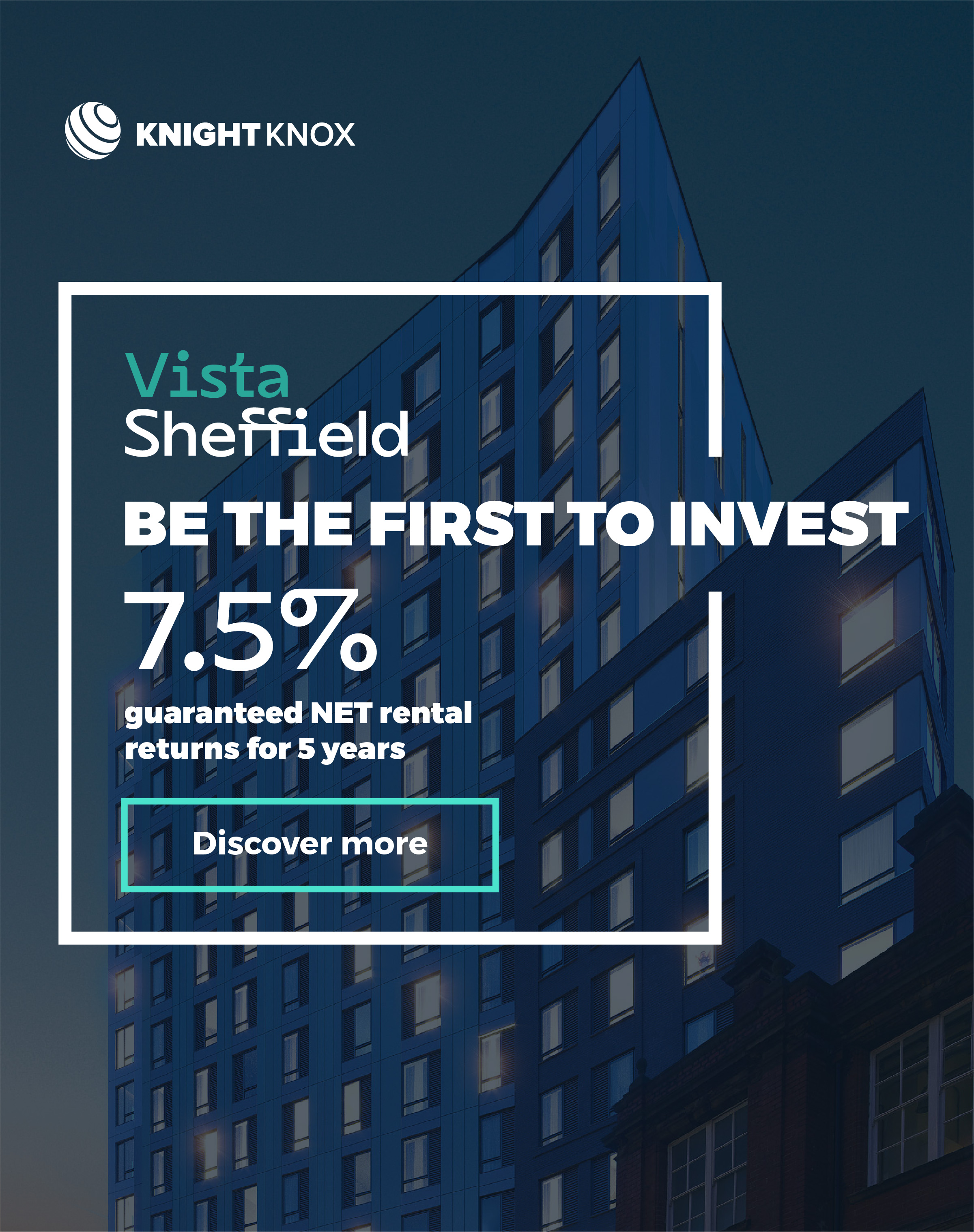 Knight Knox | Vista, Sheffield | Be the first to invest | 7.5% guaranteed NET rental returns for 5 years | Discover more